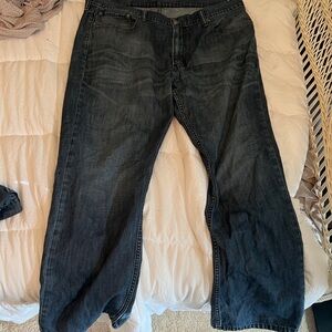 Levi's Dark Blue Denim Jeans with Leather Patch